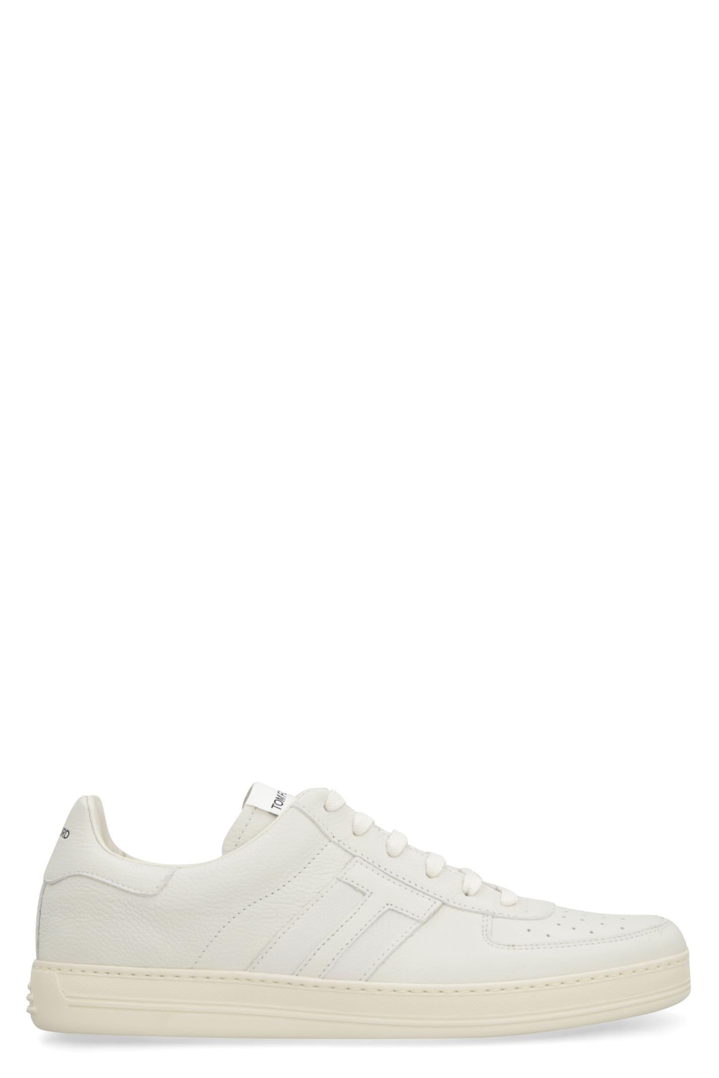 10mm Warwick Leather Low Top Sneakers In White Product Image