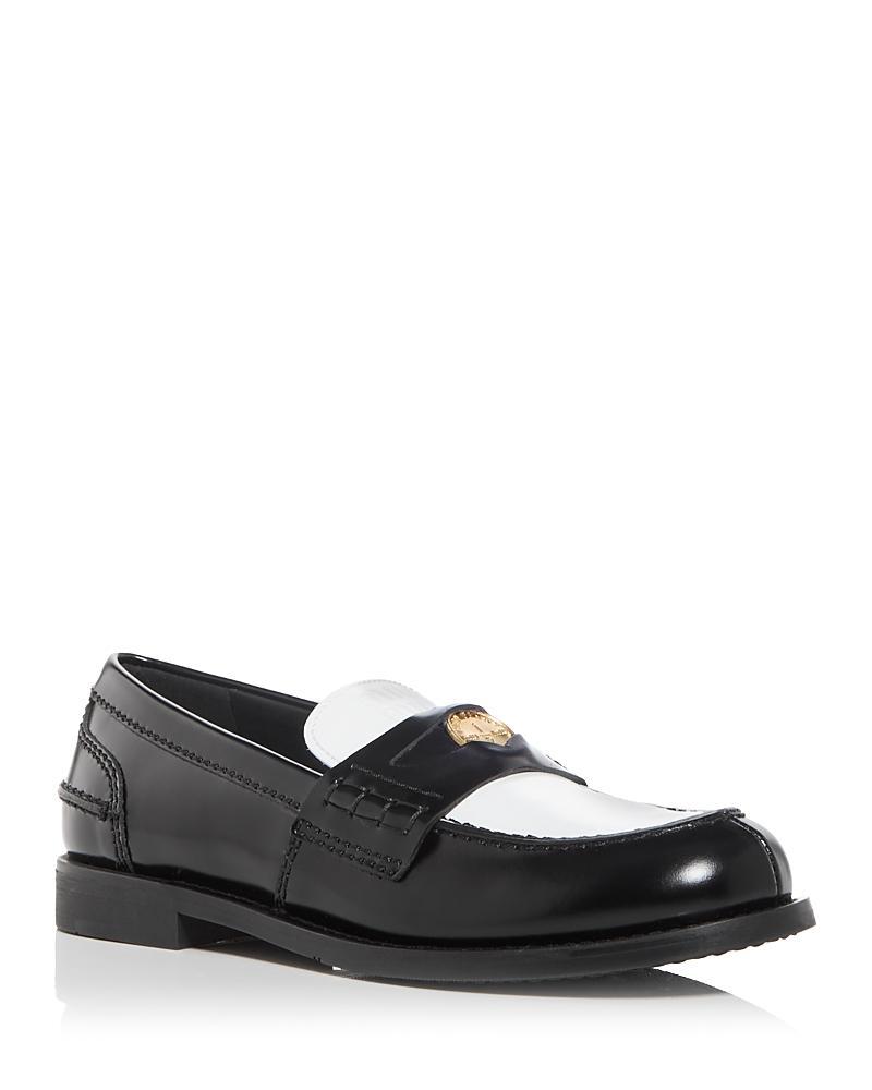 Miu Miu Womens Color Block Penny Loafers Product Image