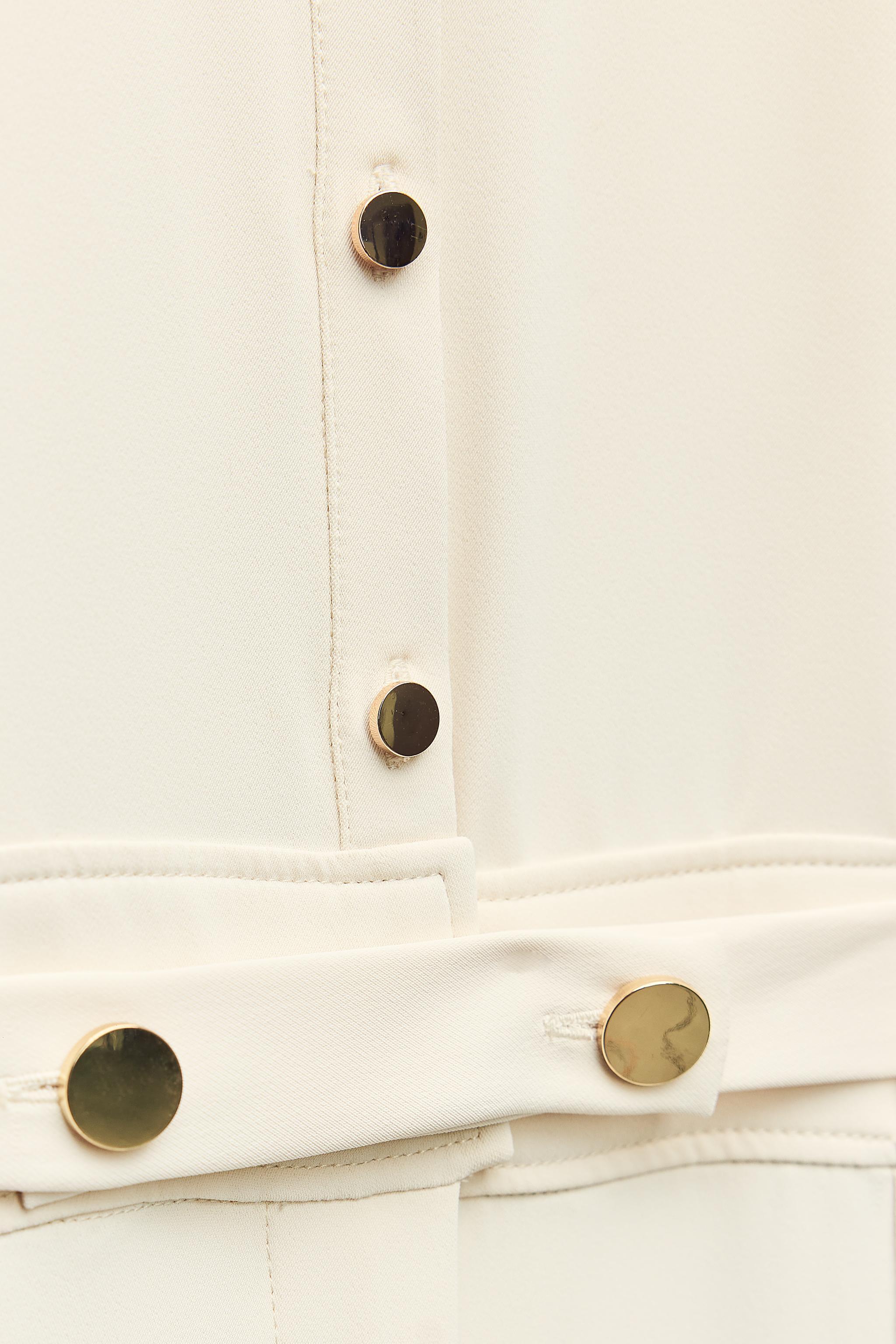 CREPE JUMPSUIT WITH GOLD BUTTONS Product Image