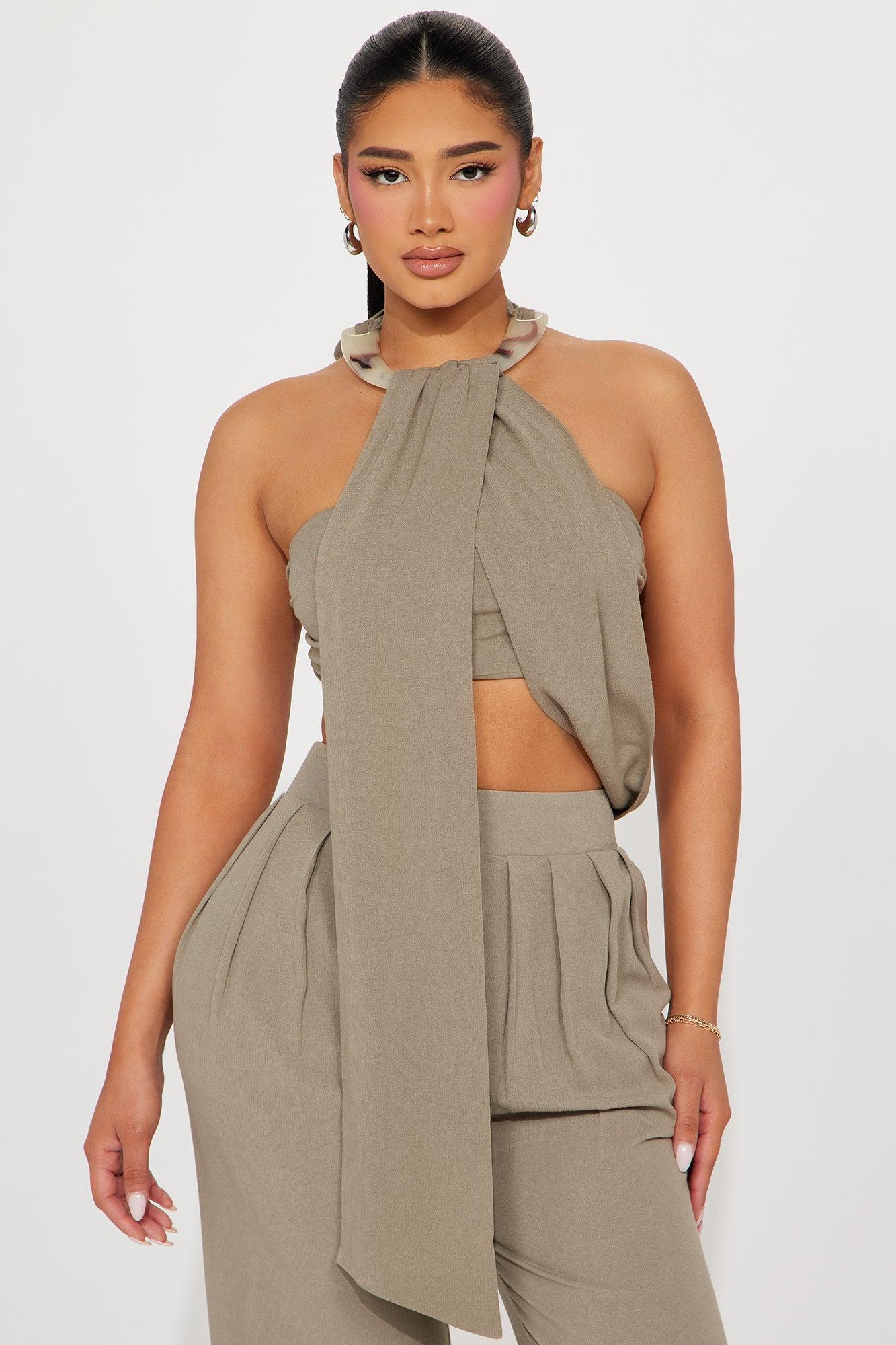 Under The Sun Pant Set - Olive Product Image