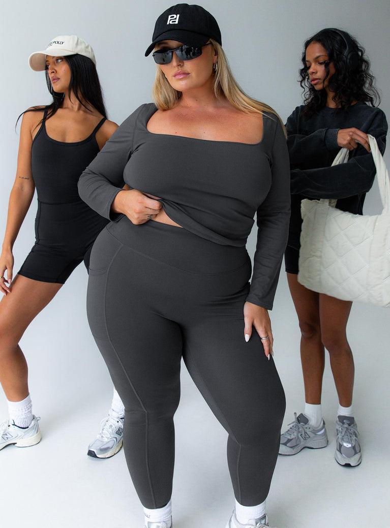 Achieve Activewear Leggings Grey Curve Product Image