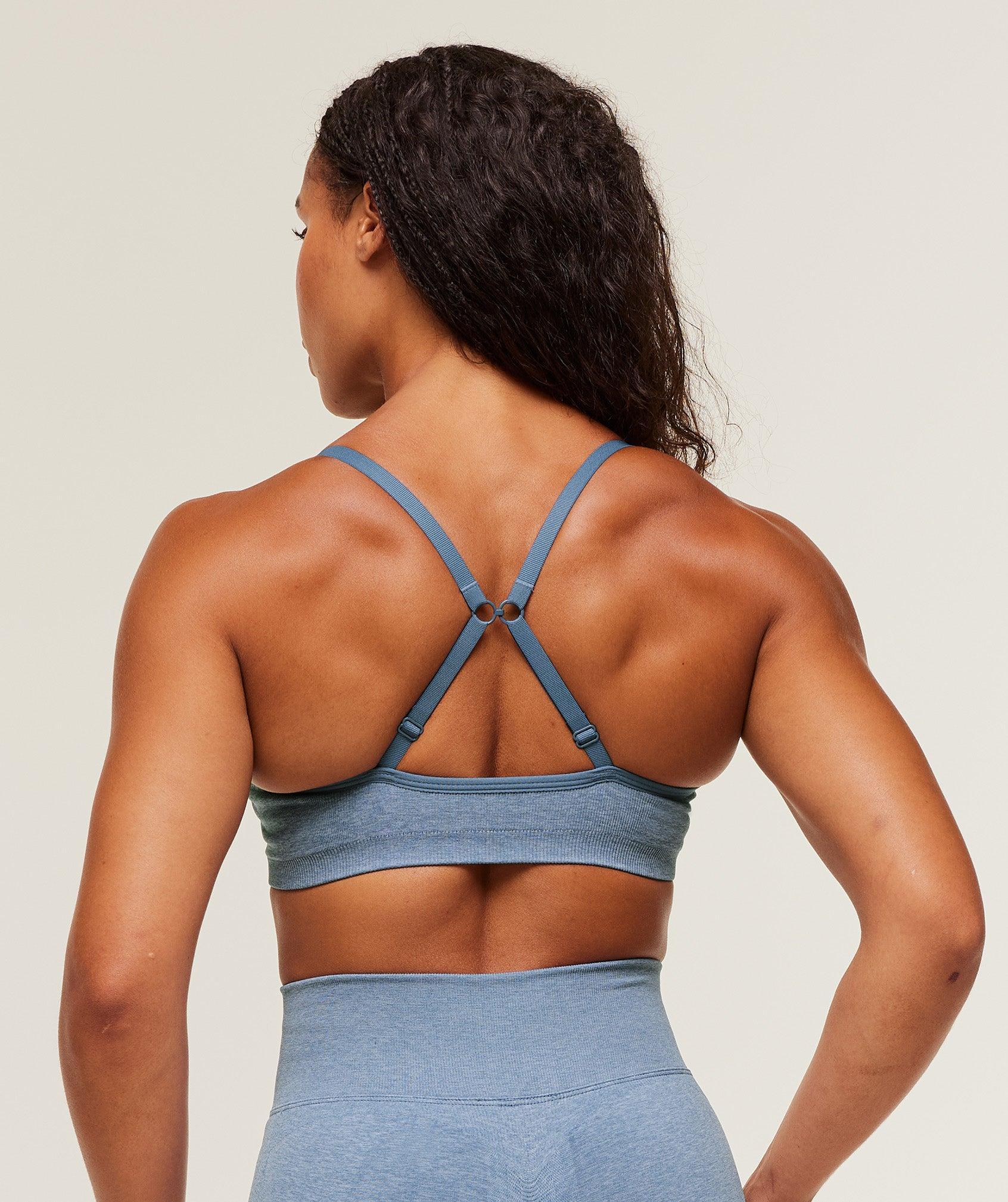 Gymshark Lift Seamless Sports Bra - Worn Blue/Peri Blue Marl Female Product Image
