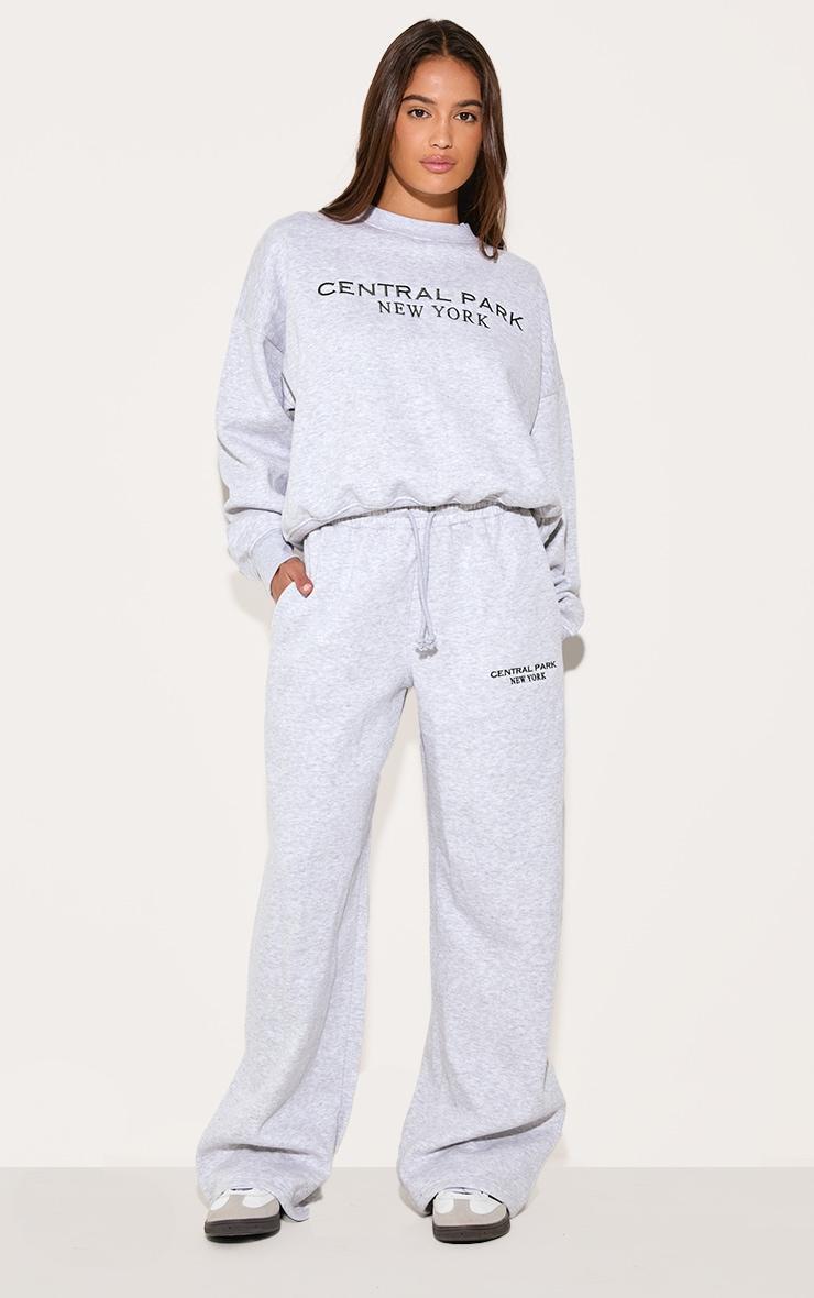  Ash Grey Central Park Embroidered Boxy Sweat Product Image