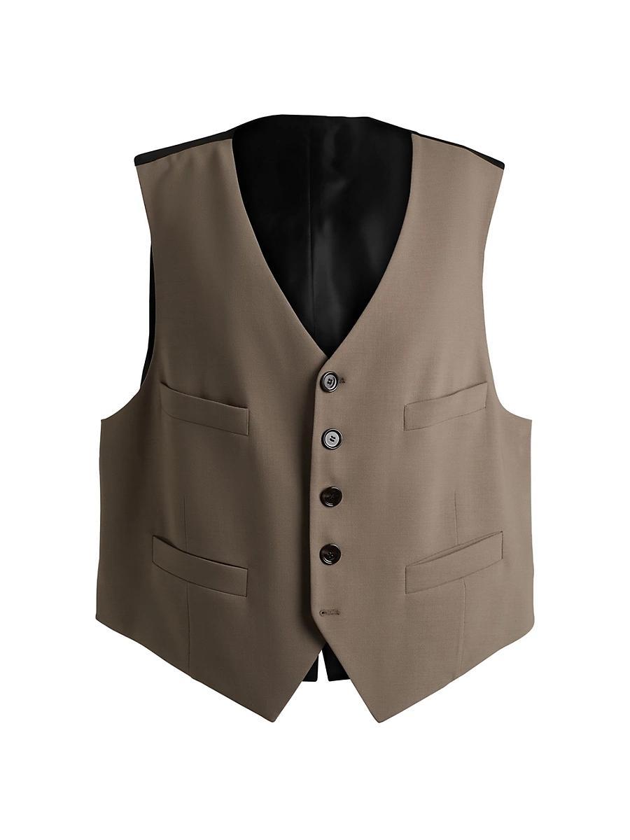 Mens Five-Button Waistcoat Wool Product Image