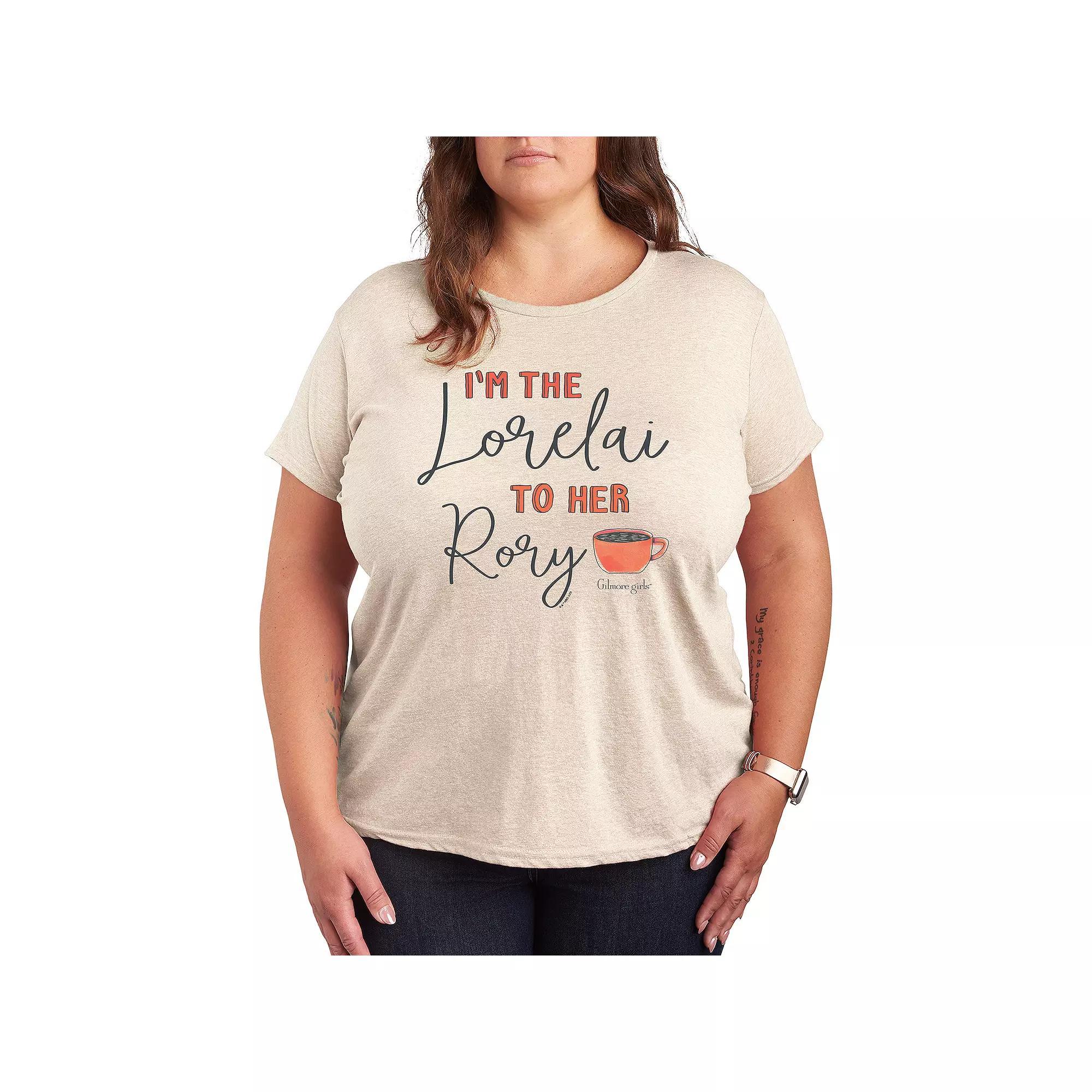 Plus Gilmore Girls I'm The Lorelai Graphic Tee, Women's, Size: 3XL, Beige Product Image