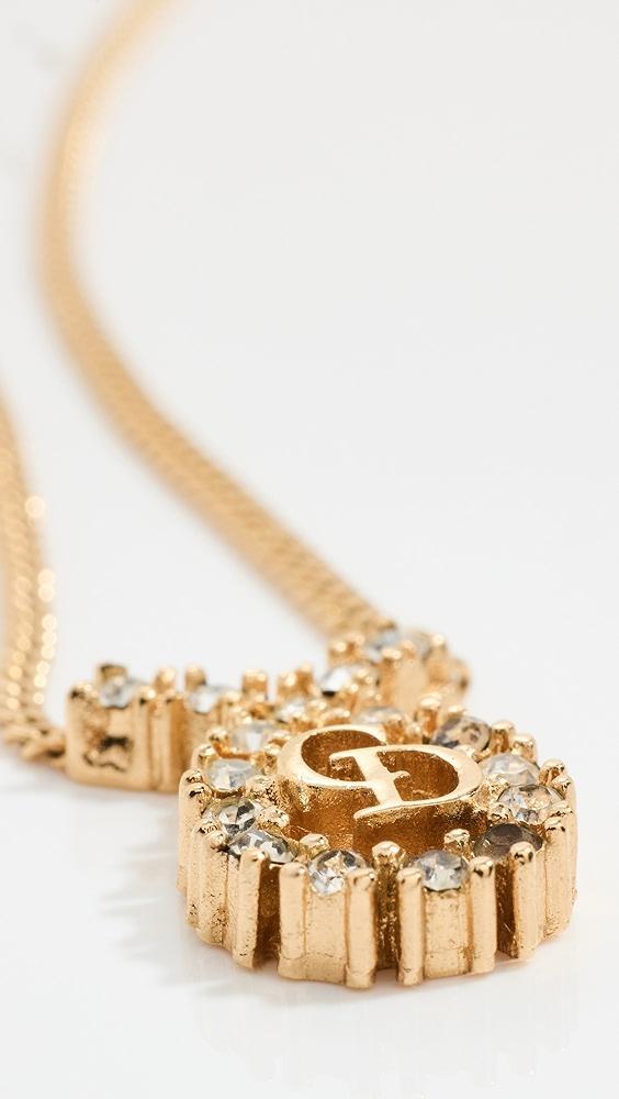 What Goes Around Comes Around Dior Gold Crystal CD Necklace | Shopbop Product Image