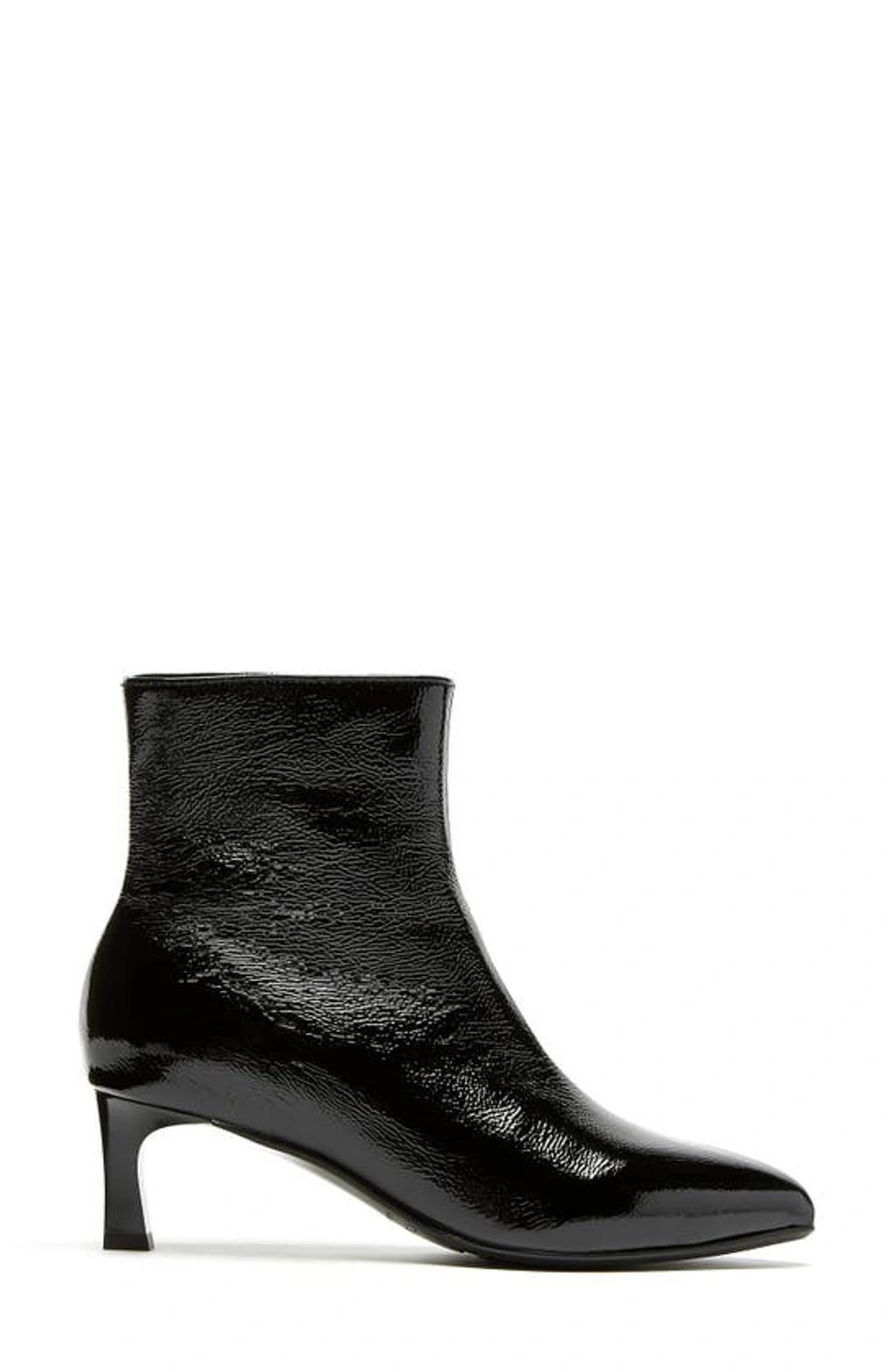 LA CANADIENNE Women's Amely Patent Leather Kitten Heel Booties In Black Product Image