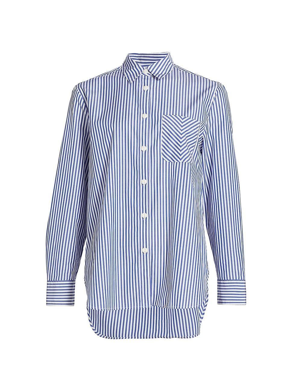 Womens Maxine Cotton Poplin Striped Shirt Product Image