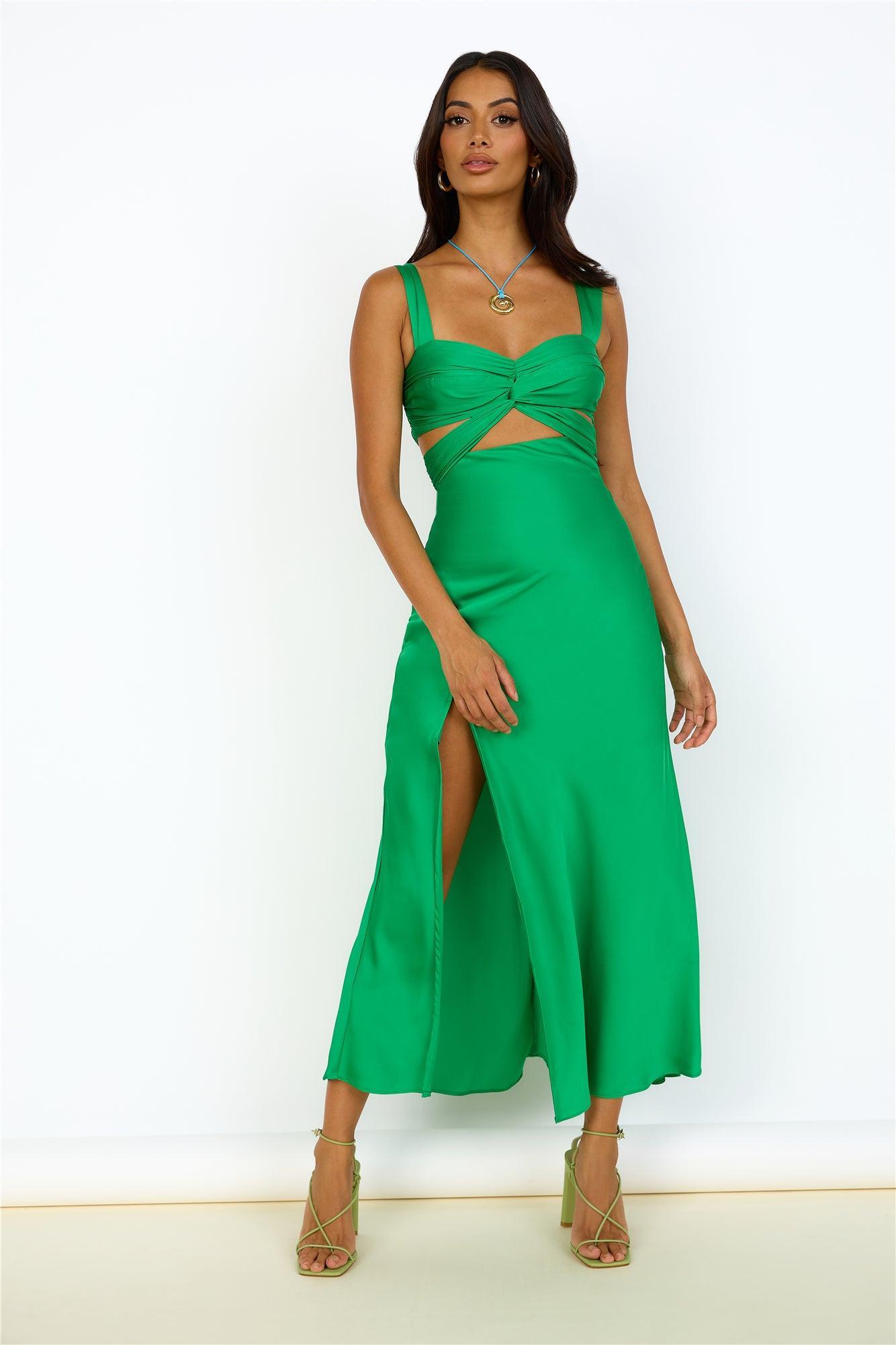 Ivy Grows Maxi Dress Green Product Image