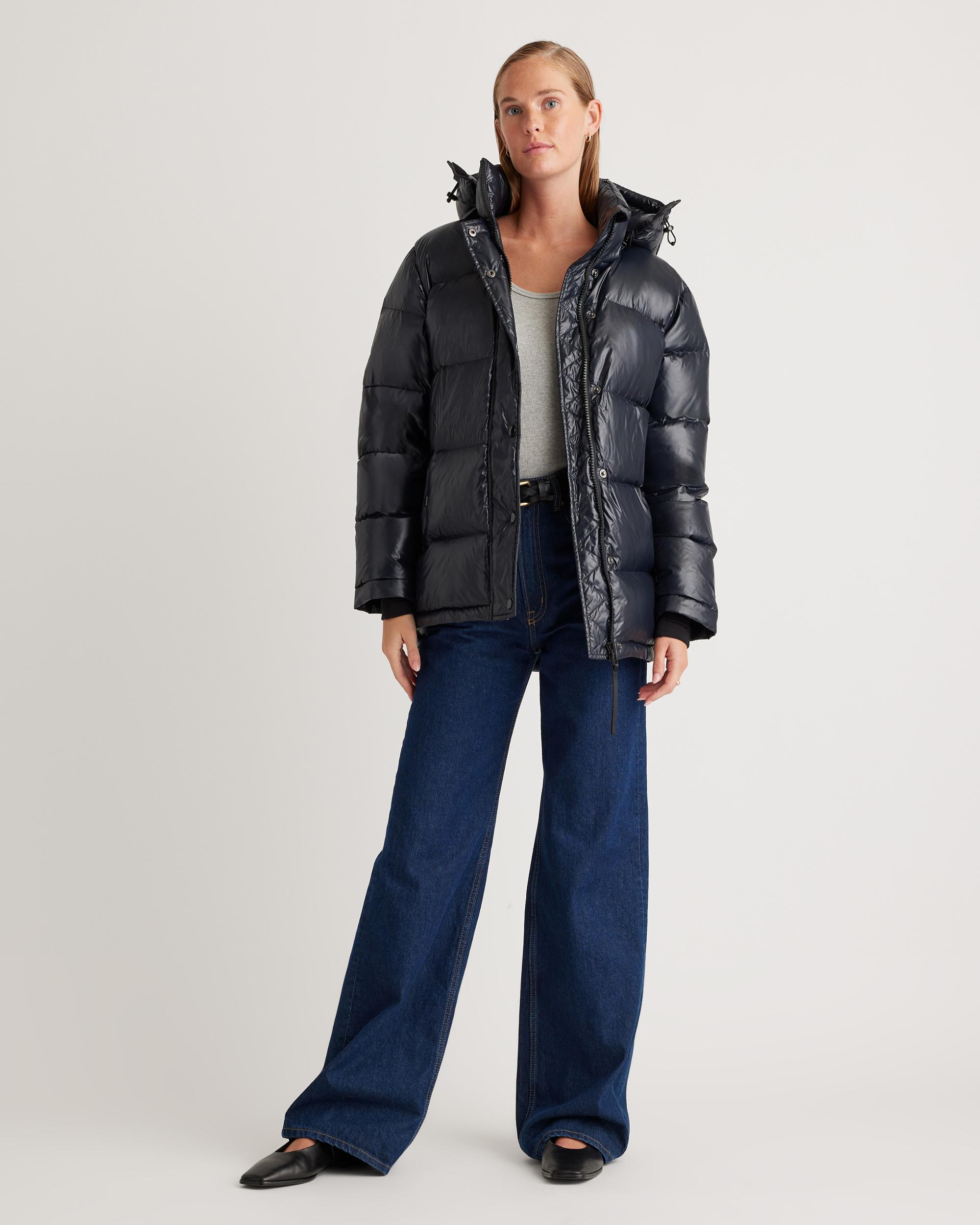 Quince | Women's Responsible Down Cropped Puffer Jacket Size XL, Recycled Polyester Product Image
