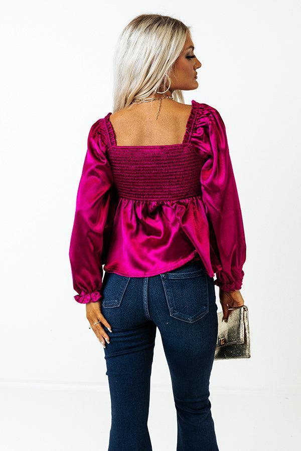 Genuine Reaction Babydoll Top In Sangria Product Image