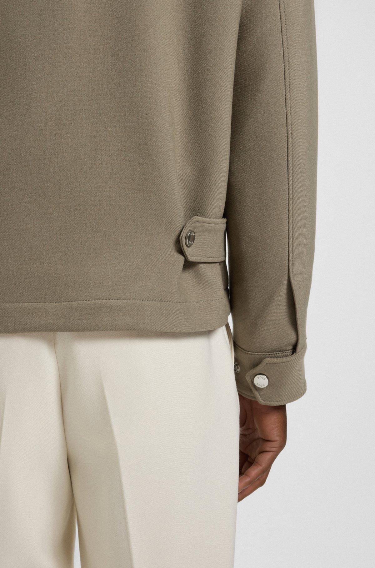 Slim-fit jacket in stretch fabric with wing collar Product Image