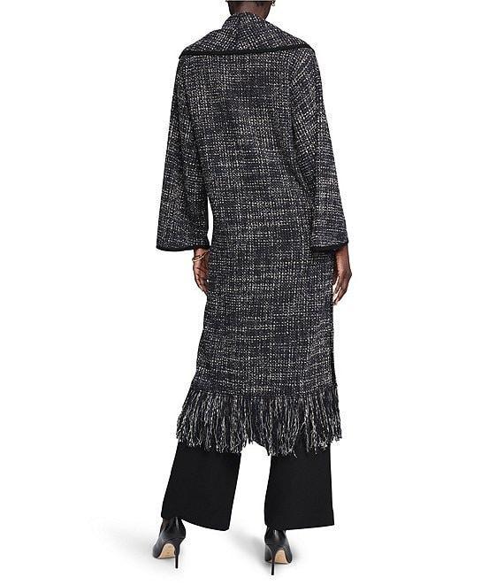 Nic + Zoe Standout Fringe Shawl Collar Long Sleeve Jacket Product Image