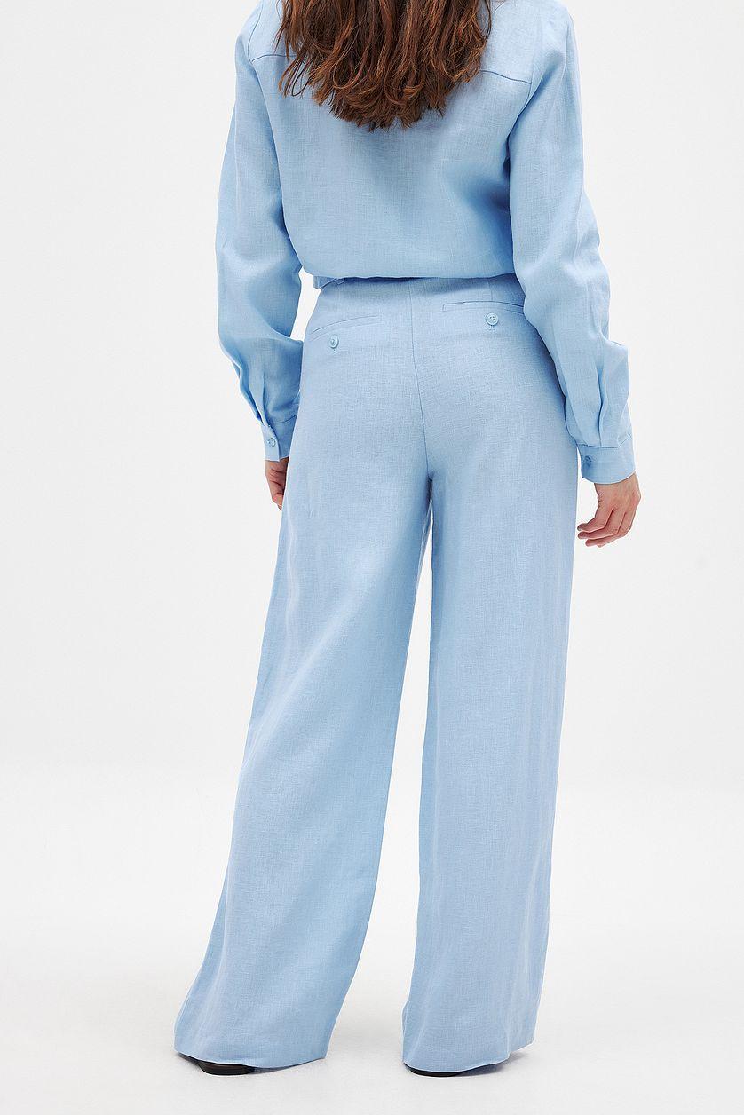 Linen Wide Leg Pants Product Image