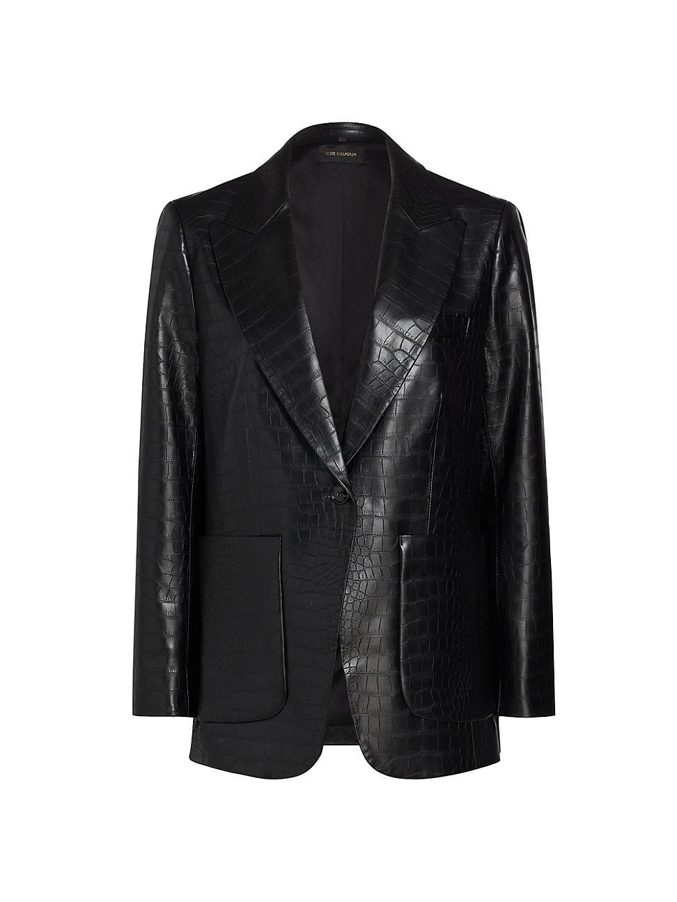 Womens Rein Crocodile-Embossed Jacket Product Image