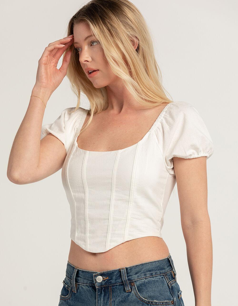 RSQ Womens Linen Corset Top Product Image