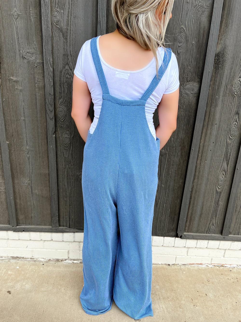 Sleeveless Ribbed Jumpsuit - 2 Colors* Product Image