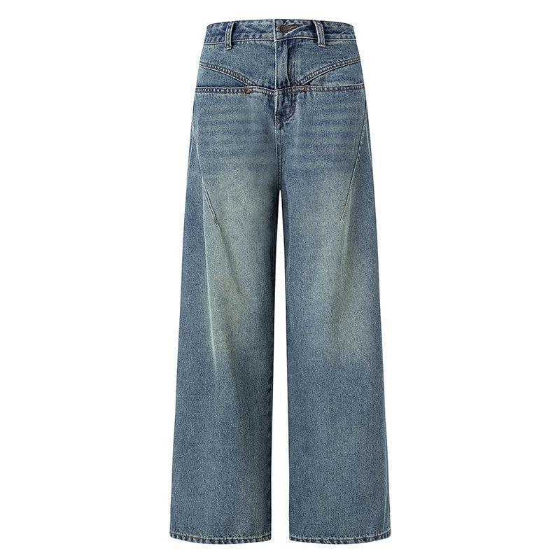 High Rise Washed Wide Leg Jeans (Various Designs) Product Image