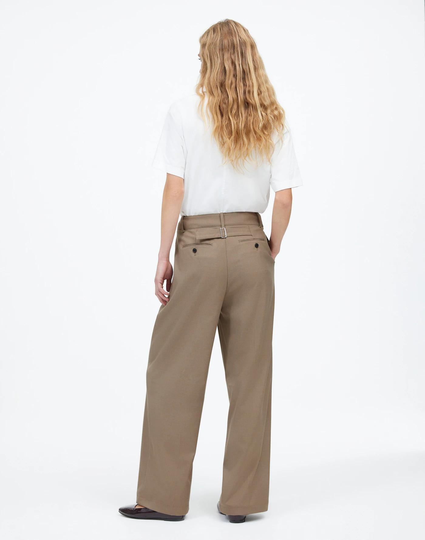 The Tall Harlow Wide-Leg Trouser in Brushed Twill Product Image