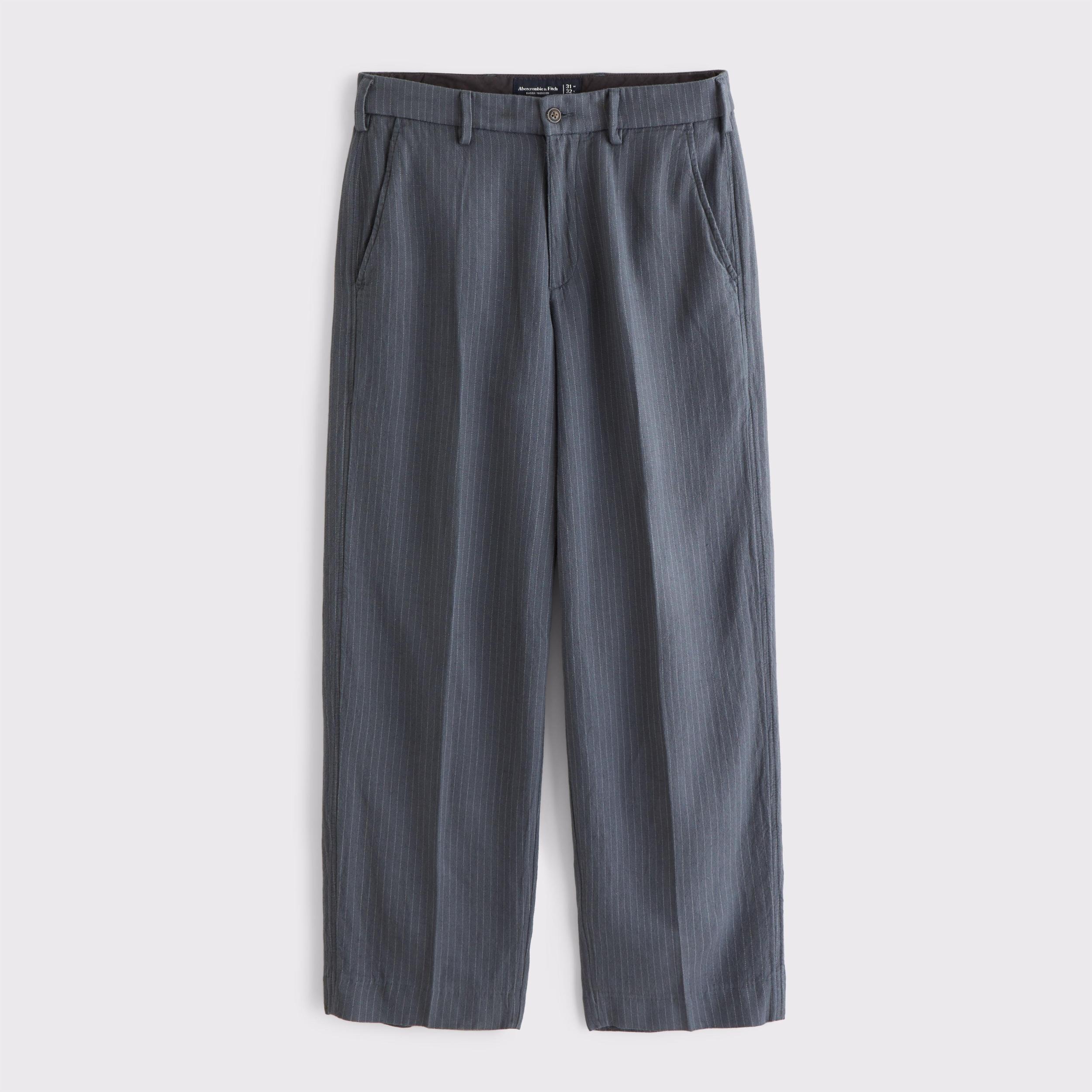 Baggy Tailored Linen-Blend Trouser Product Image