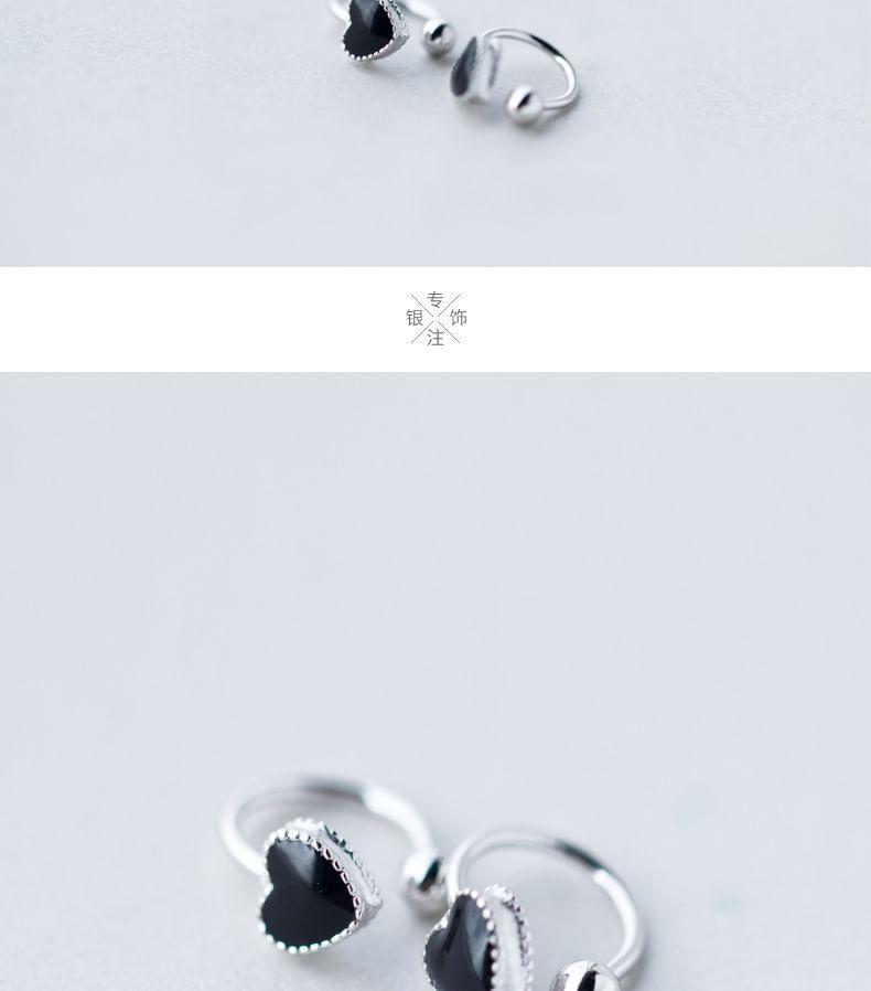 S925 Sterling Silver Heart Ear Cuff Product Image