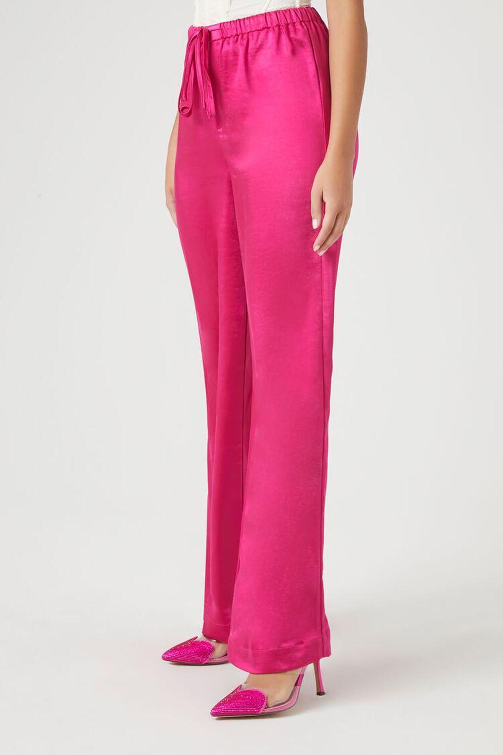 Satin Drawstring Wide-Leg Pants | Forever 21 Product Image