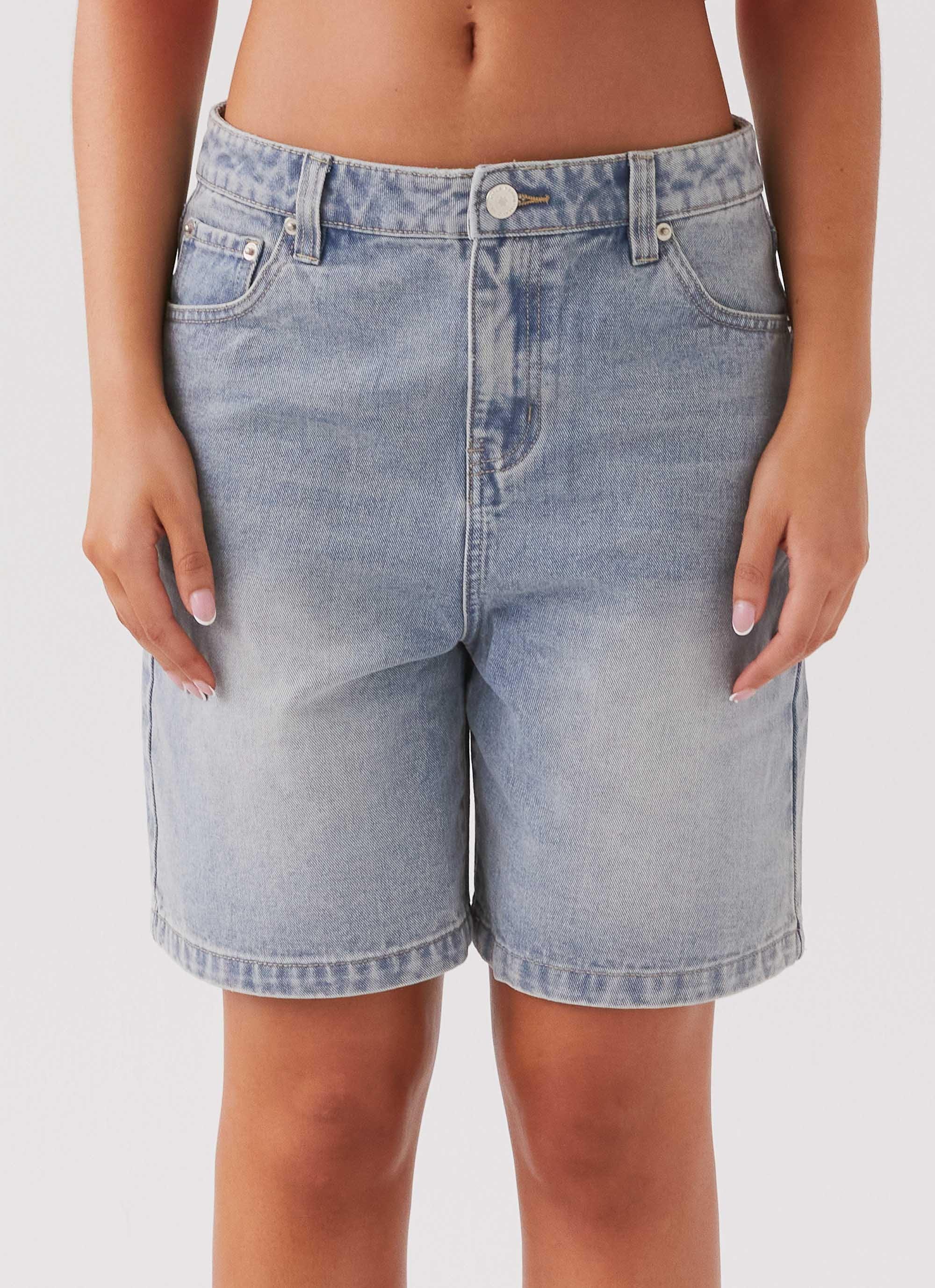 Hunter Denim Jorts - Vintage Wash Blue Product Image