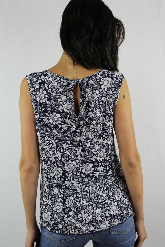 Sleeveless Top with Crochet Detail Product Image