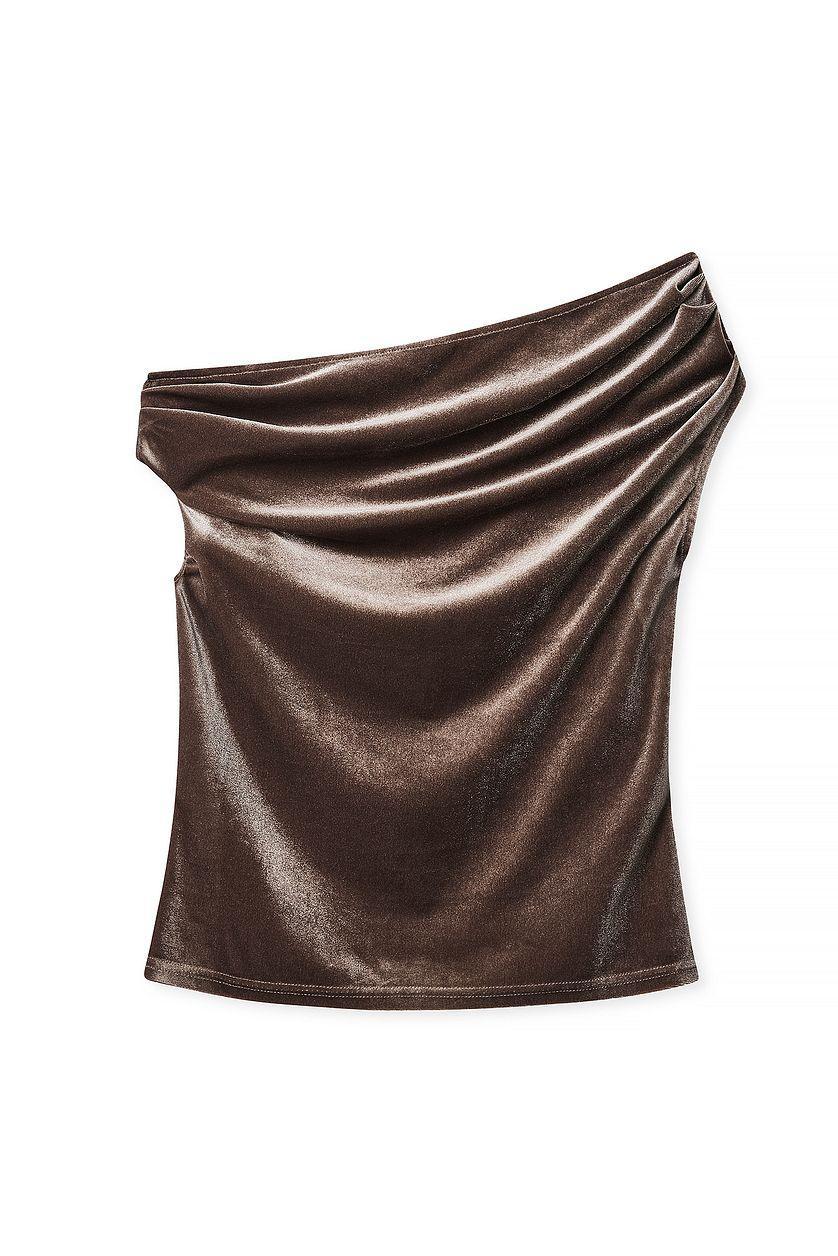 Draped Velvet Top Product Image