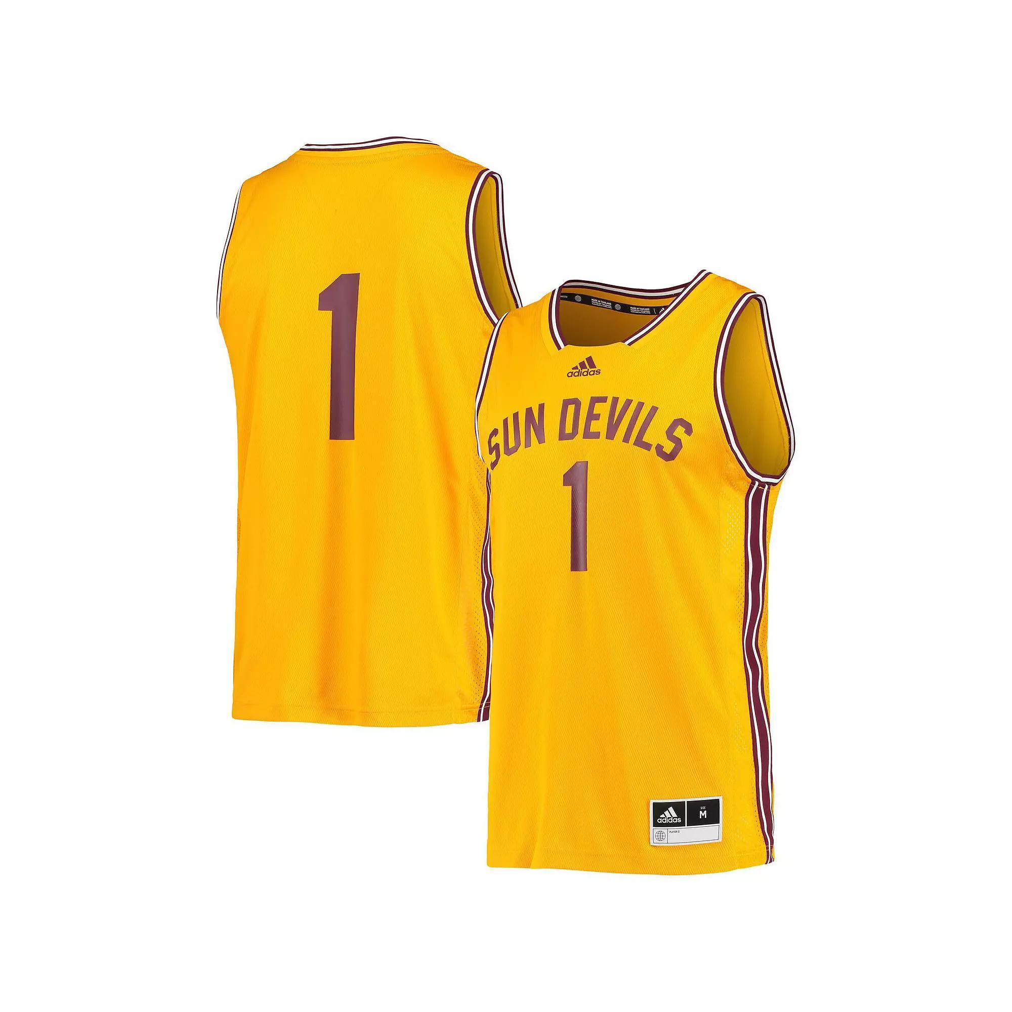 Men's adidas #1 Gold Arizona State Sun Devils Reverse Retro Jersey,  Product Image
