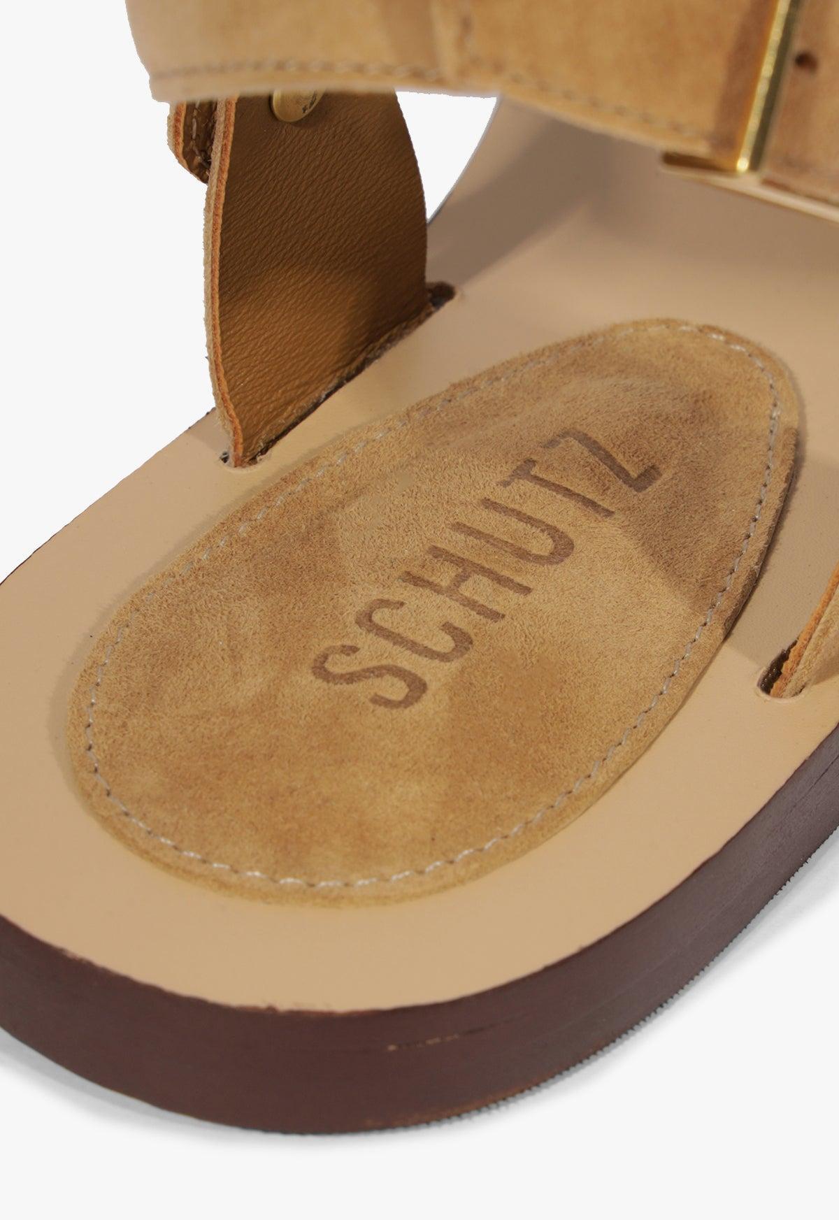 Stevie Brown Suede Flat Sandal Product Image