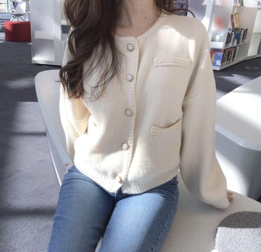 Plain Pocket Detail Cardigan Product Image