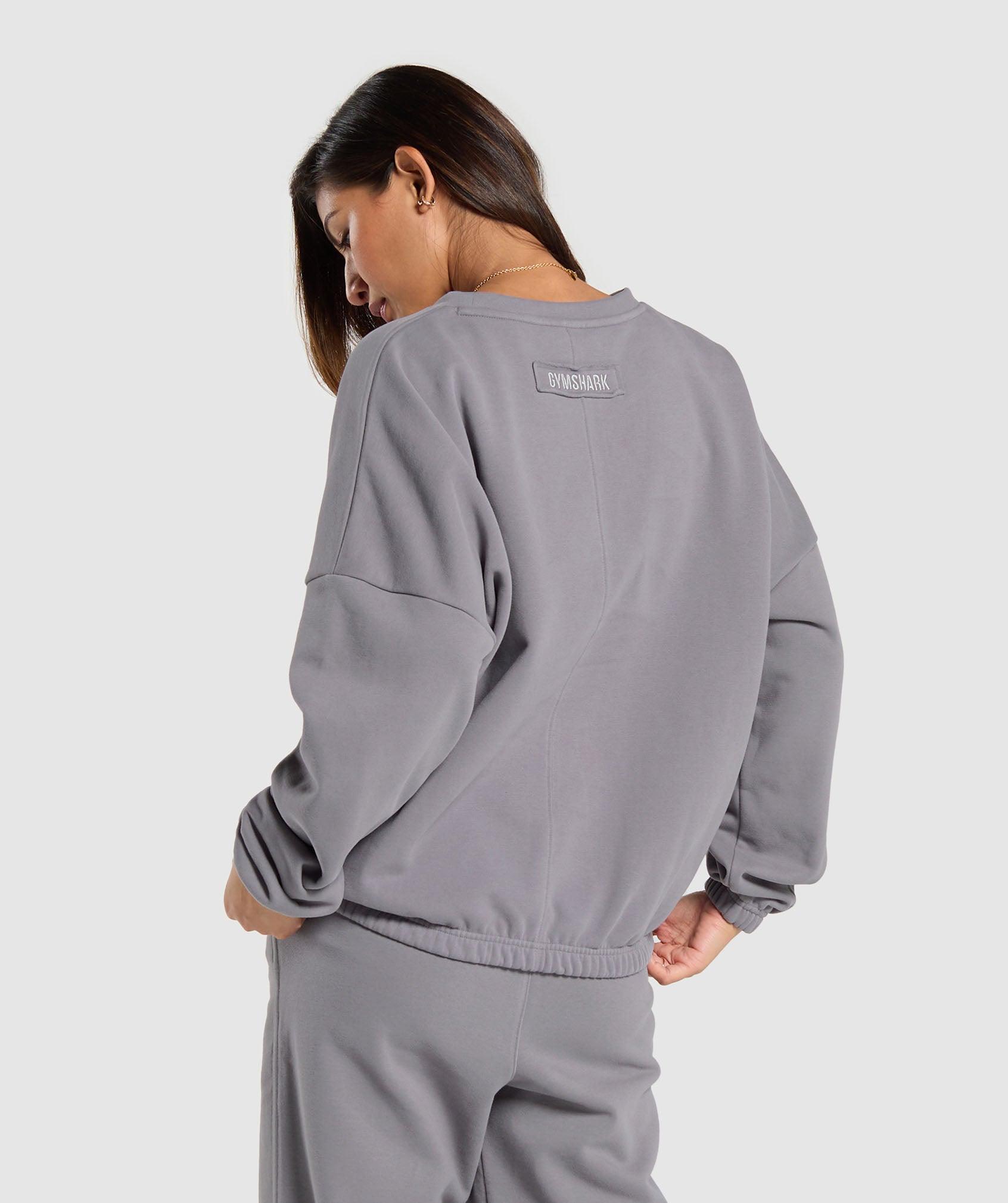 Gymshark Fleece Oversized Sweatshirt - Medium Grey Female Product Image