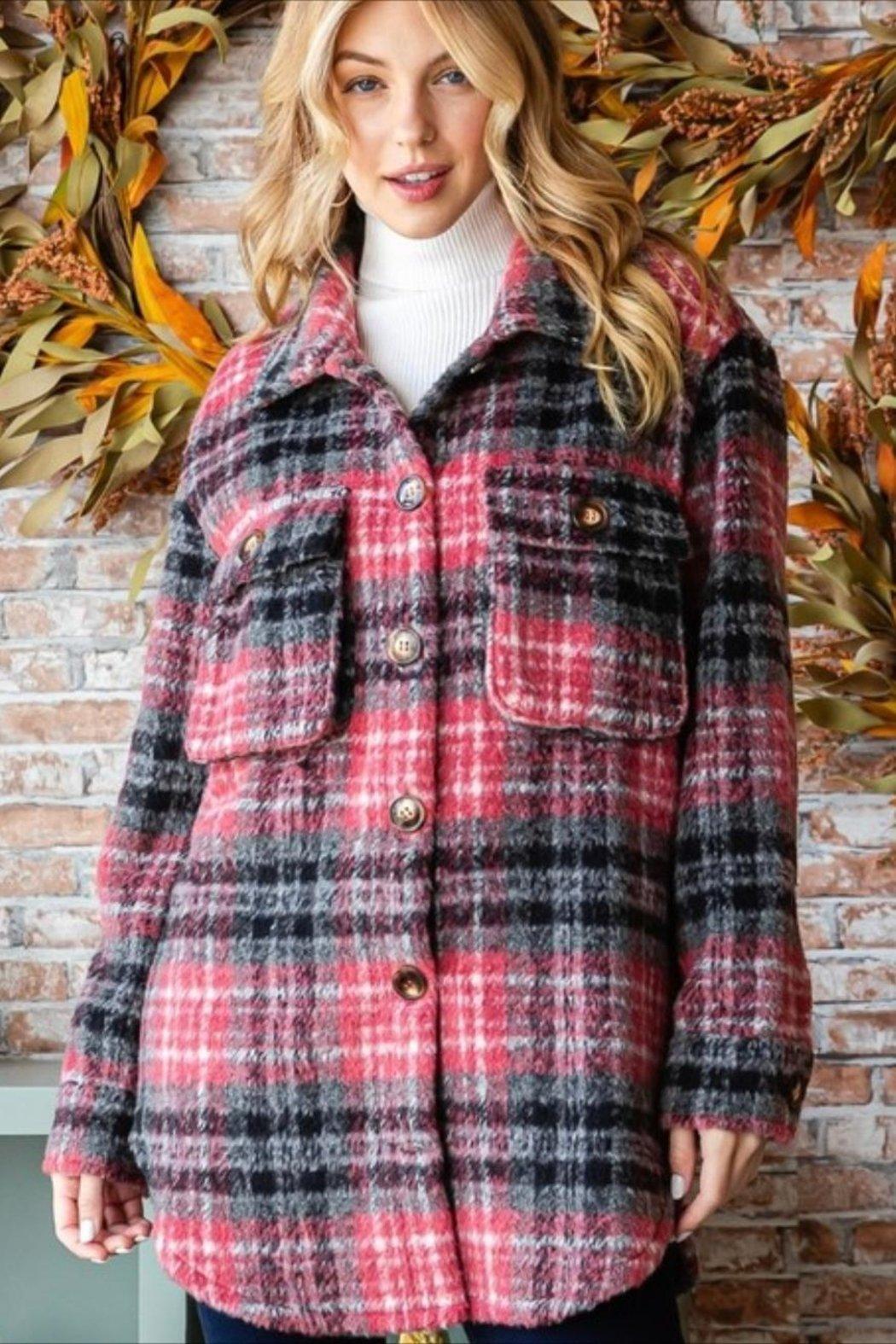 Plaid Shacket Product Image