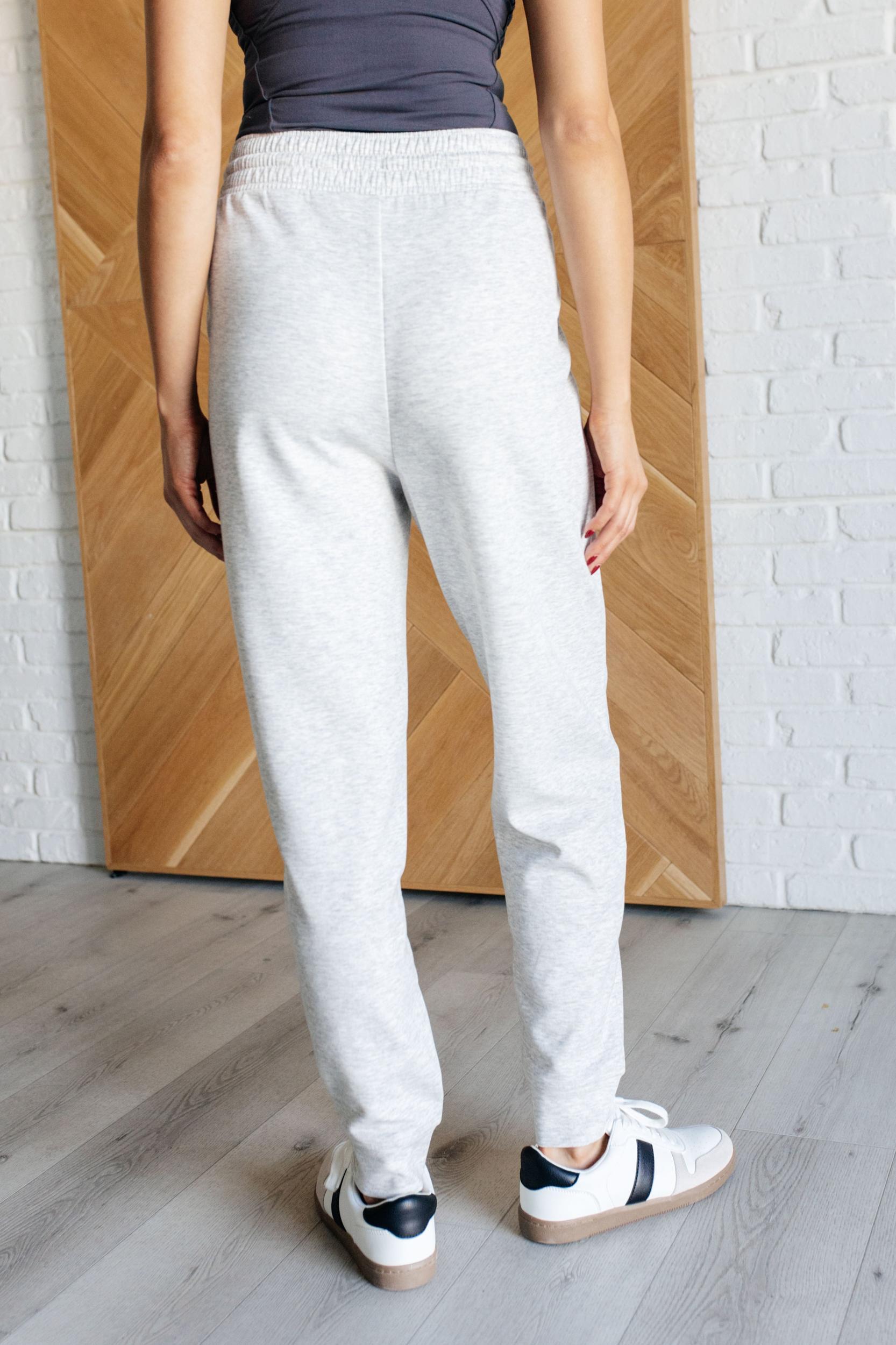 Center Seam Scuba Joggers in Heather Grey (Online Exclusive) Product Image