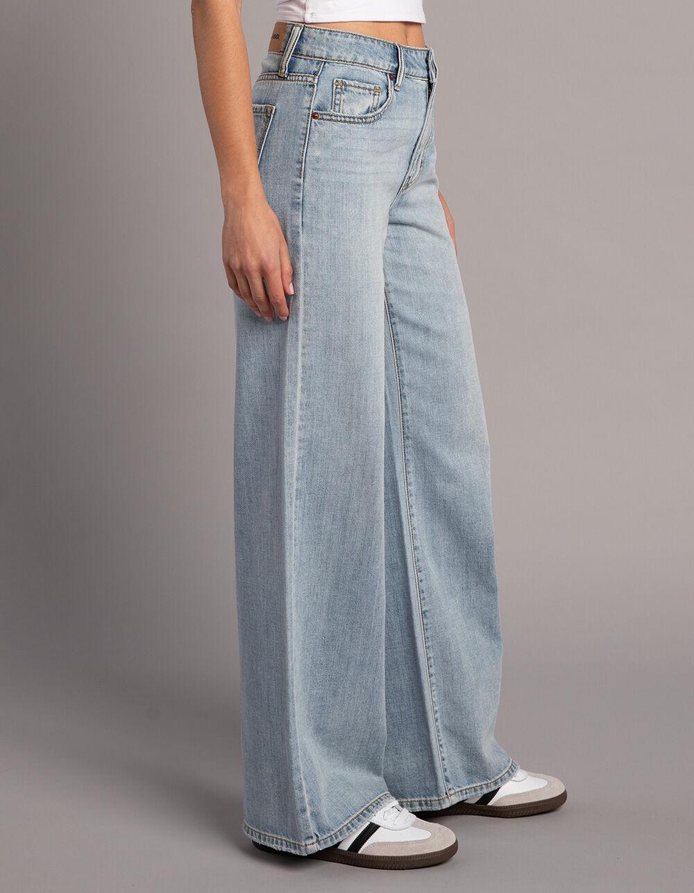 RSQ Womens High Rise Wide Leg Jeans - LIGHT WASH Product Image