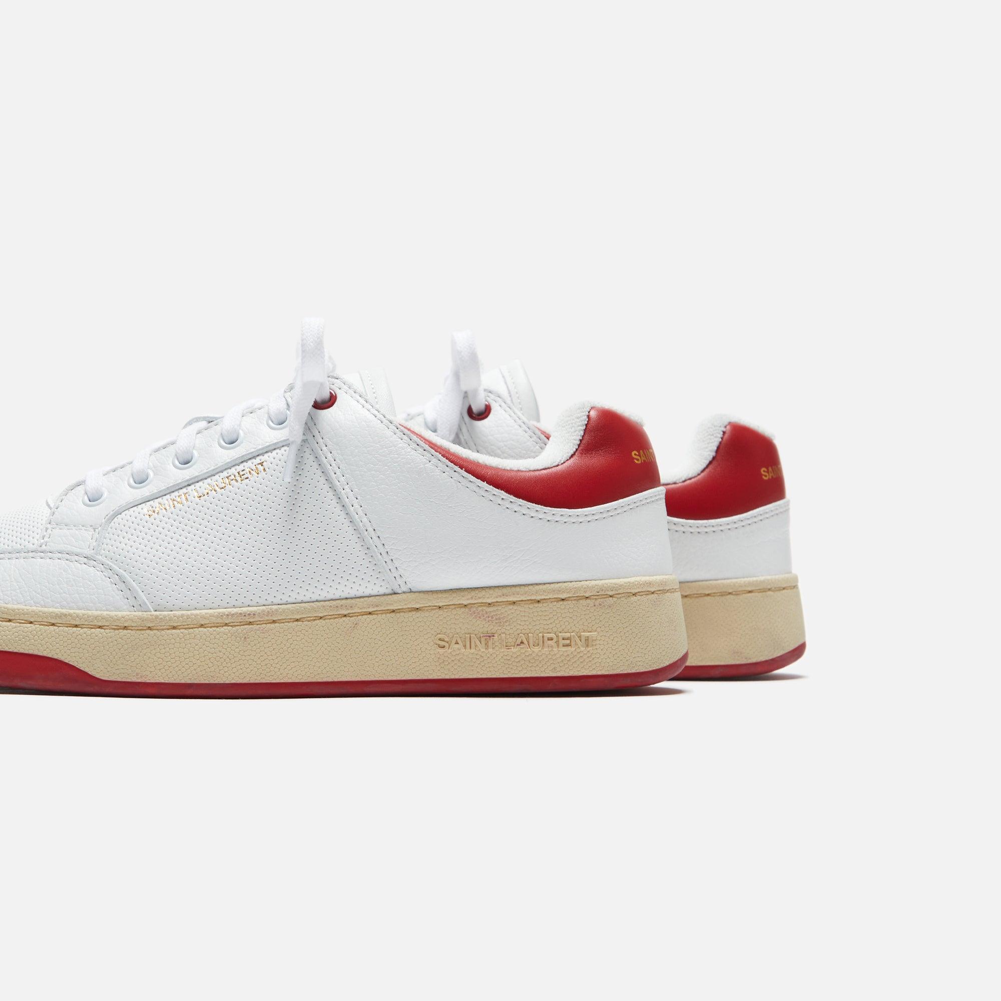 Saint Laurent SL/61 Sneakers - White / Vintage Red Male Product Image