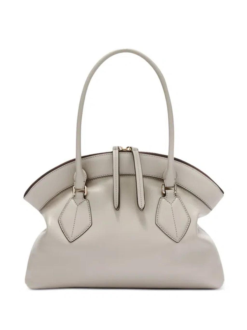 FURLA Leather Tote Bag In Neutrals Product Image