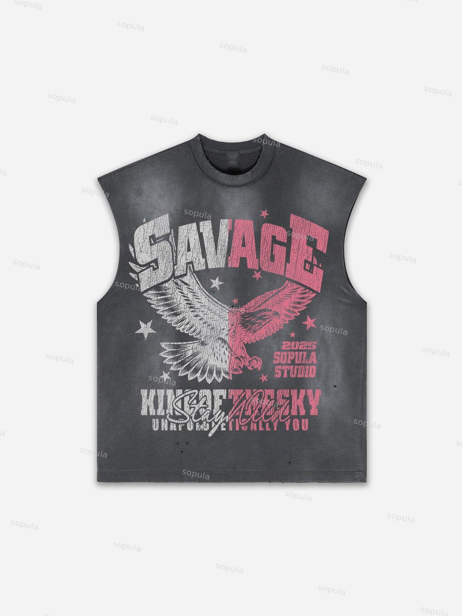 Basketball Dreams Boys Print Distressed Tank Top Product Image