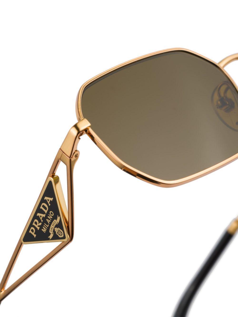 triangle-logo rectangle-frame sunglasses Product Image