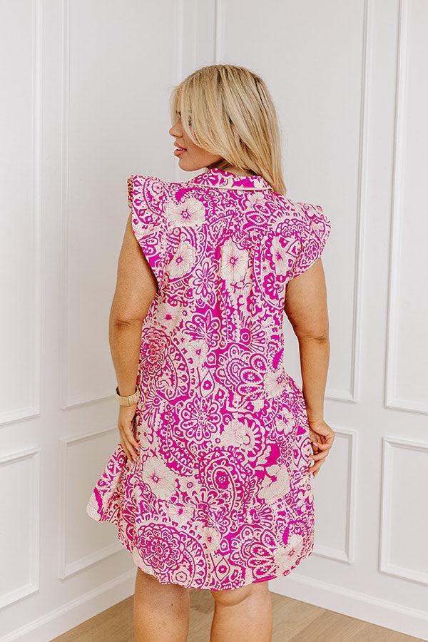 Hello Lovely Floral Dress In Orchid Curves Product Image