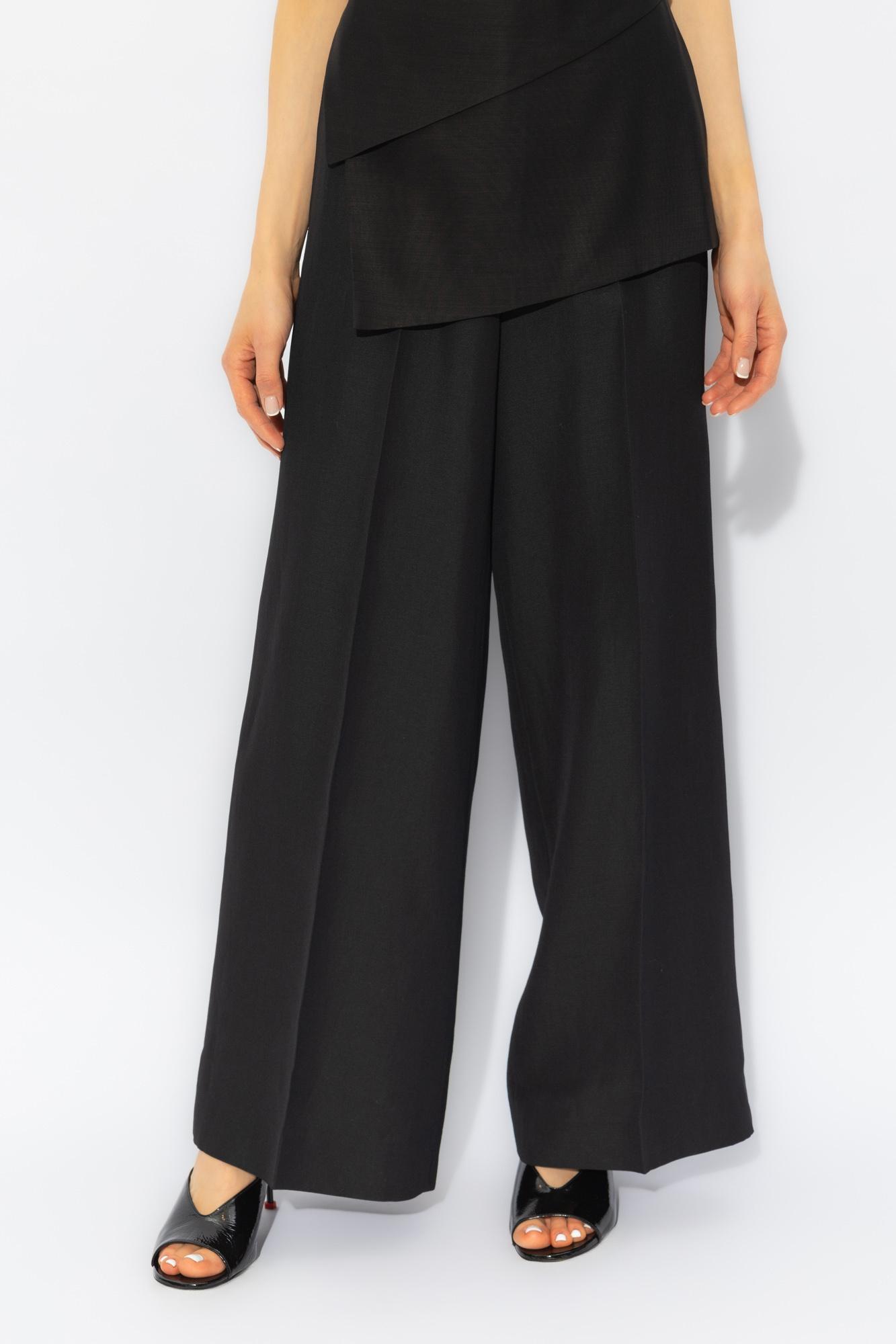 FABIANA FILIPPI Twill Palazzo Pants In Black Product Image