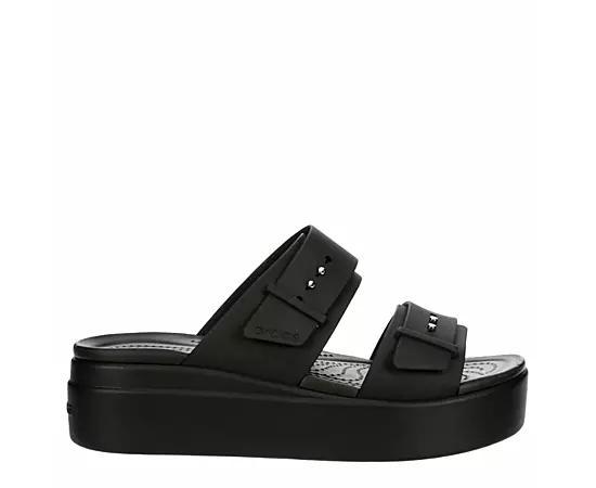 Crocs Womens Brooklyn Buckle Low Wedge Sandal Product Image