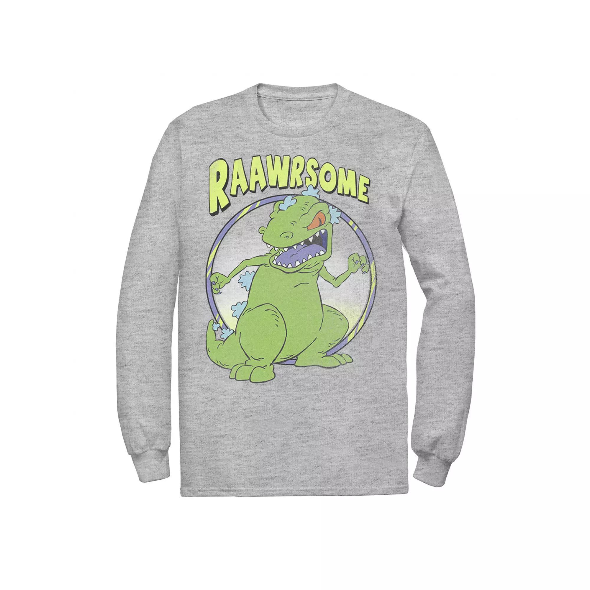 Men's RugRats Reptar Raawrsome Tee, Boy's, Size: XXL, Athletic Grey Product Image