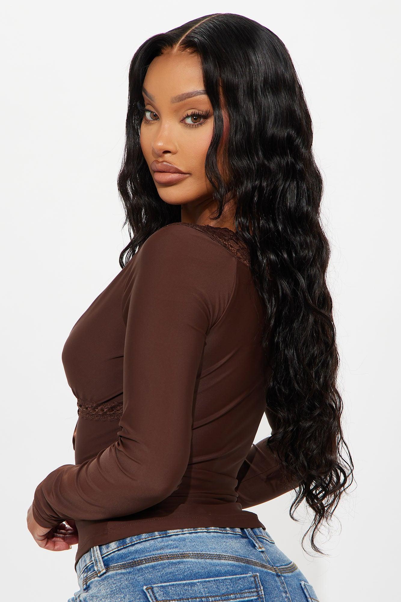 Bridget Long Sleeve Top - Chocolate Product Image