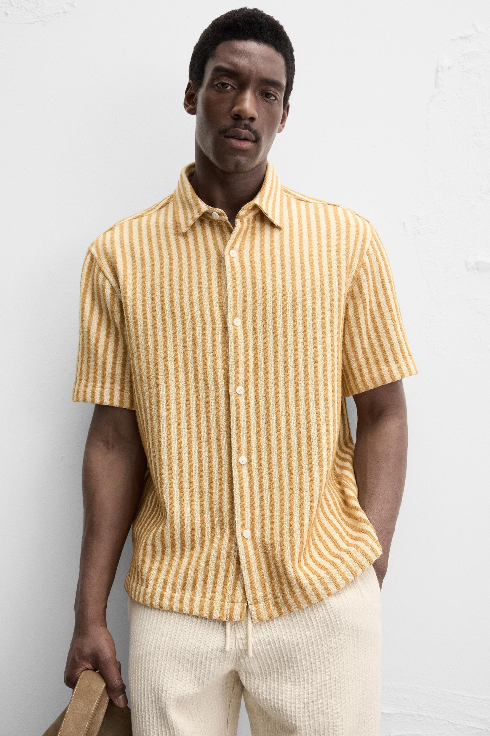 TEXTURED STRIPED SHIRT Product Image