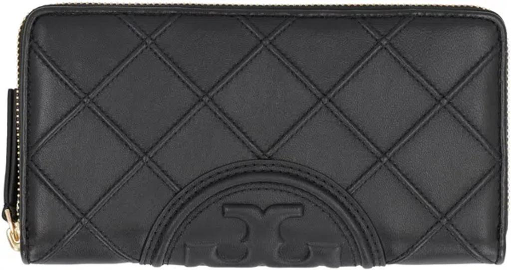 TORY BURCH Fleming Continental Wallet In Leather In Black Product Image