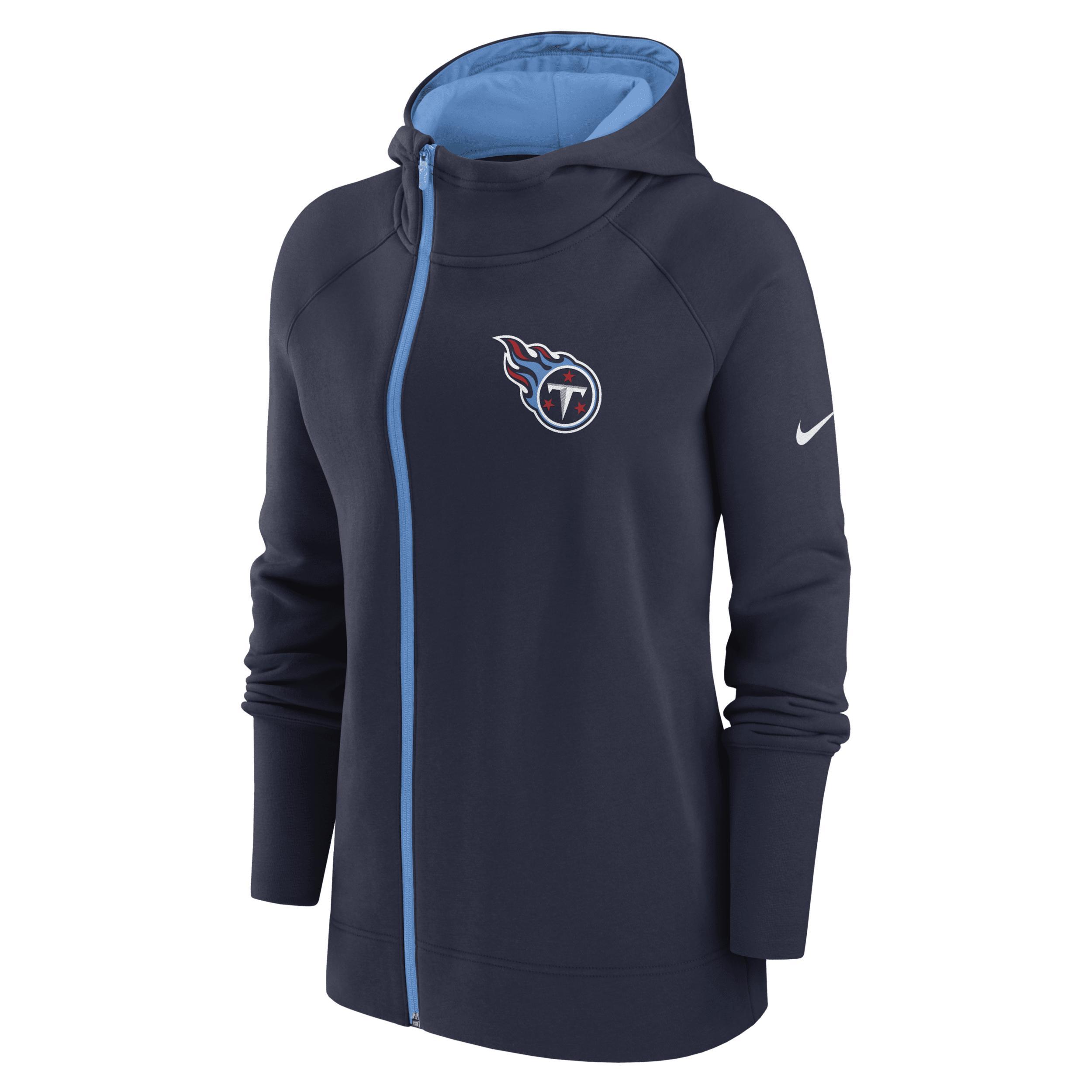 Womens Nike Powder Blue Los Angeles Chargers Asymmetrical Raglan Full-Zip Hoodie Product Image