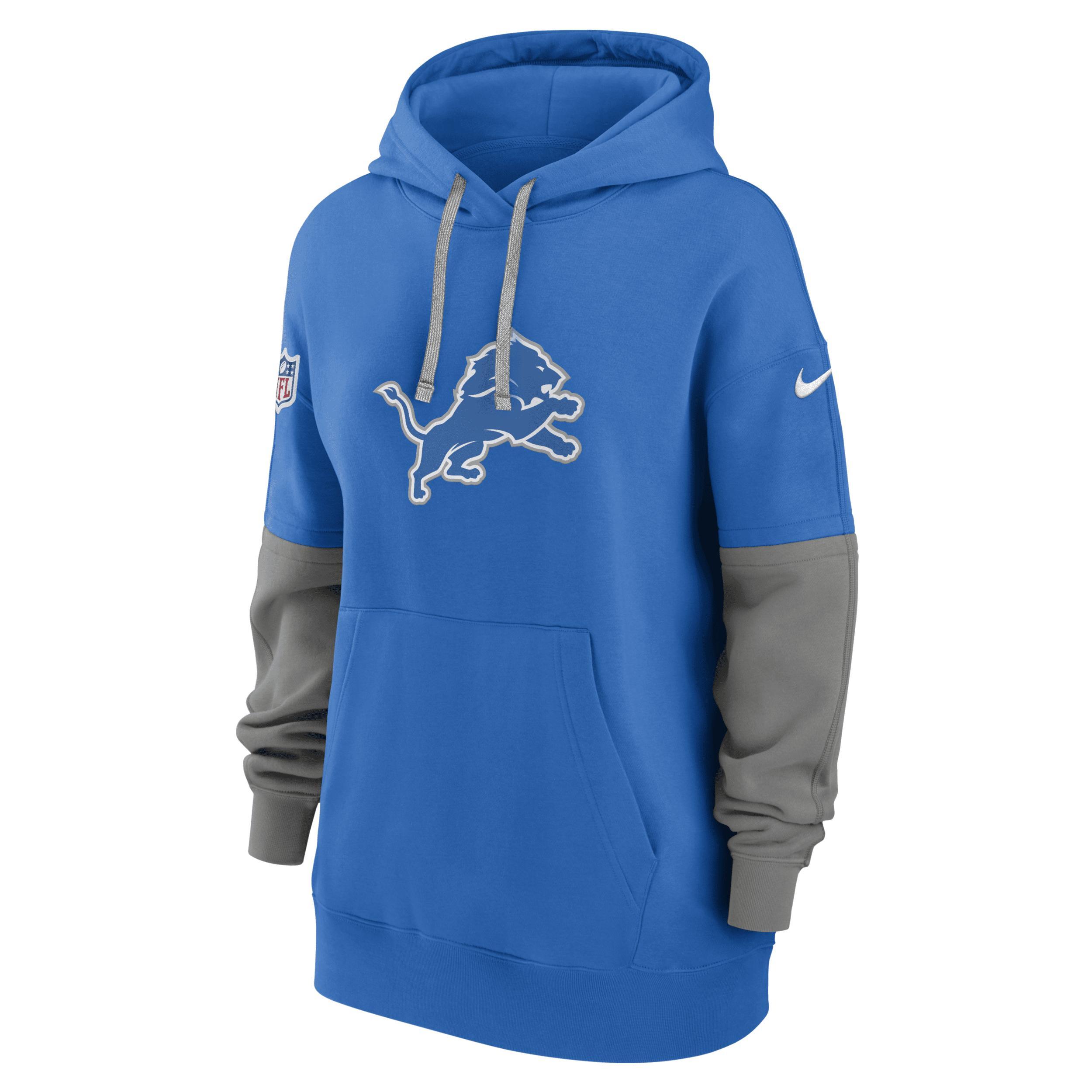 Detroit Lions Sideline Essential Nike Women's NFL Pullover Hoodie Product Image