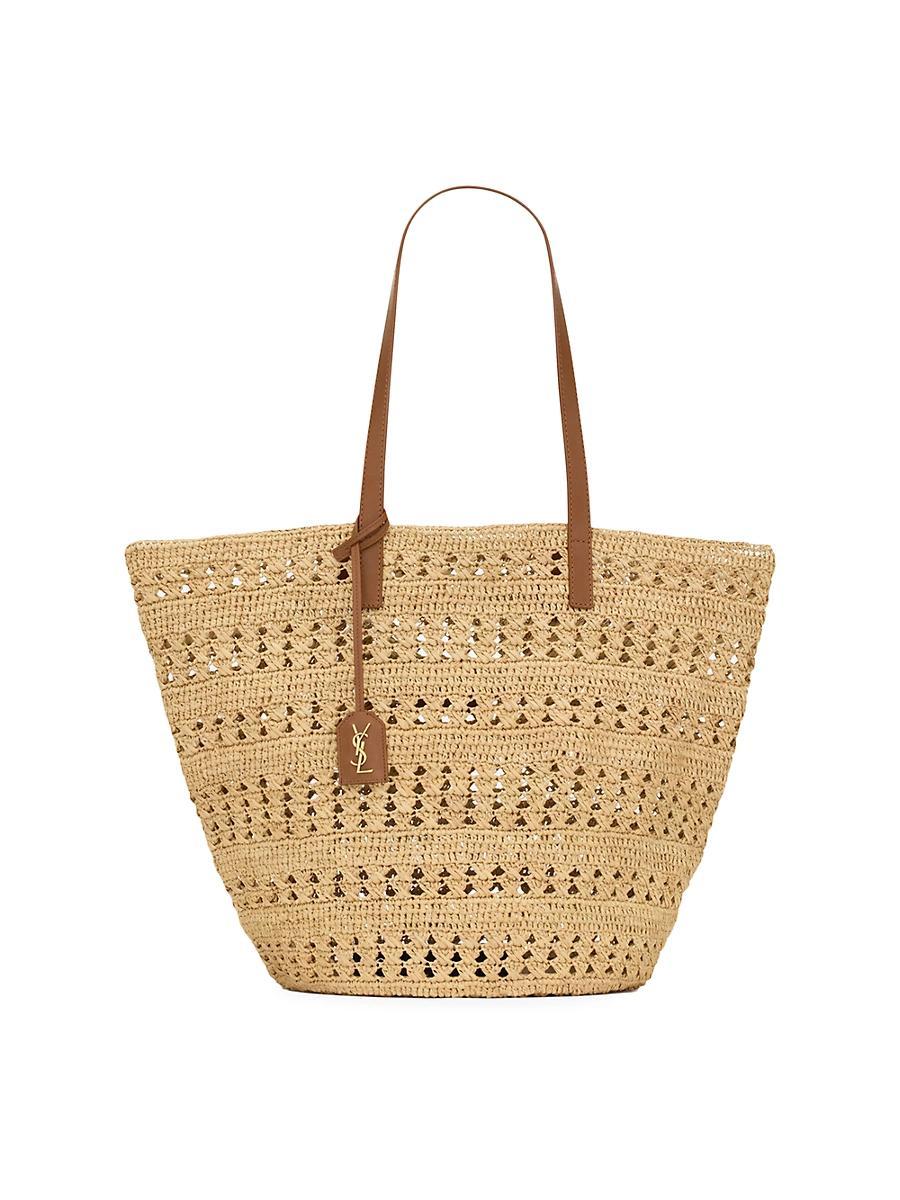 Womens Panier Medium Bag in Raffia Tote Bag Product Image